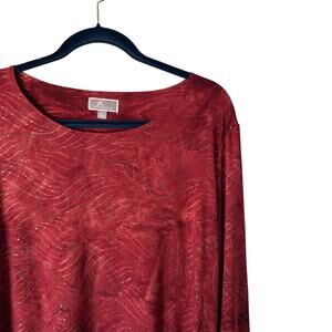 JM Collection‎ Y2k Womens Large Metallic Studded Pullover Stretchy Whimsigoth